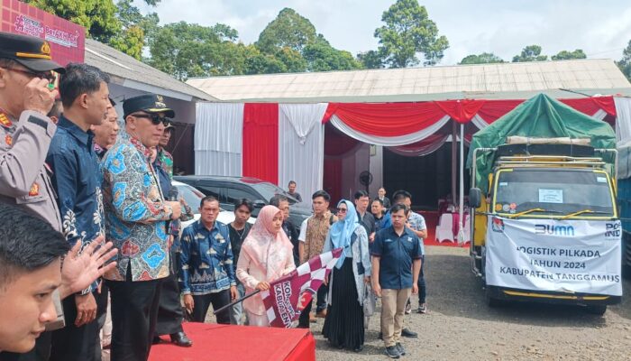 Pelepasan Logistik, KPU Tanggamus Berharap Berjalan Lancar tanpa Hambatan