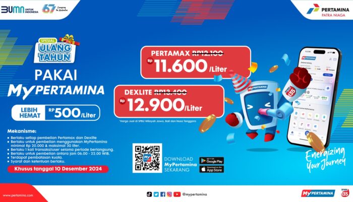 Promo Istimewa MyPertamina Spesial HUT Pertamina ke-67